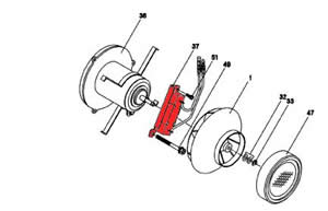 37) Motor resistor assembly